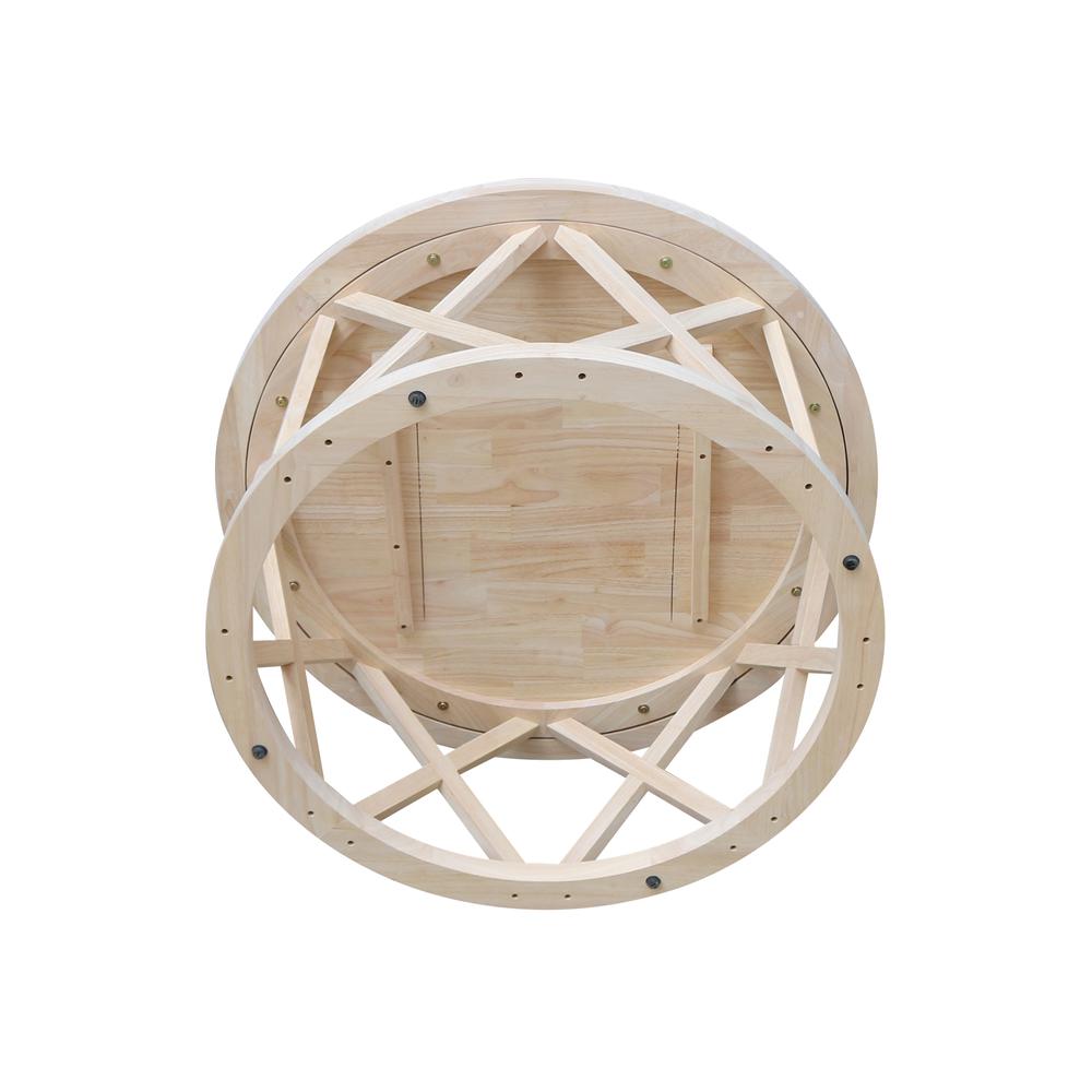 Round Ceylon Coffee Table, Unfinished. Picture 5