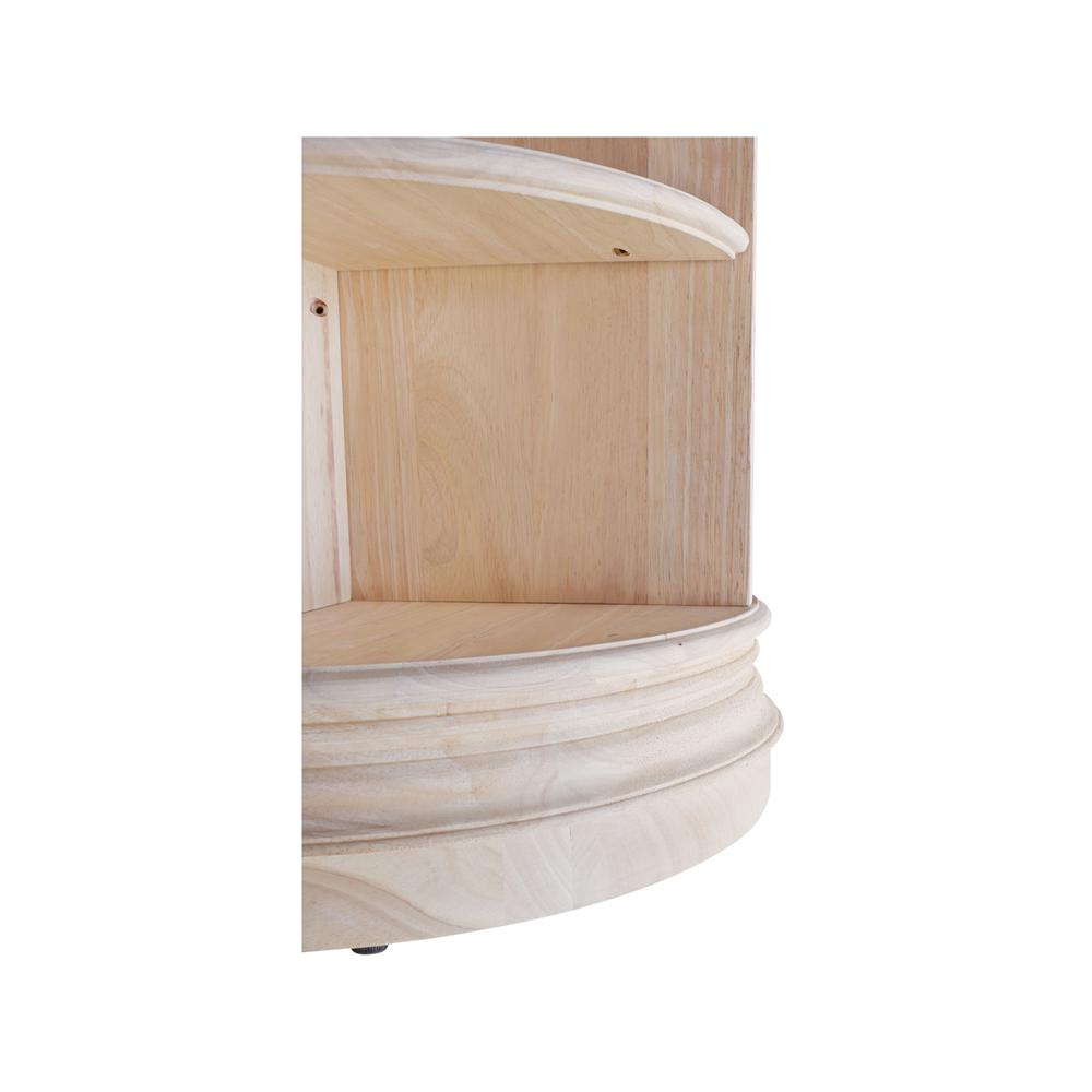 Library Round End Table, Unfinished. Picture 4