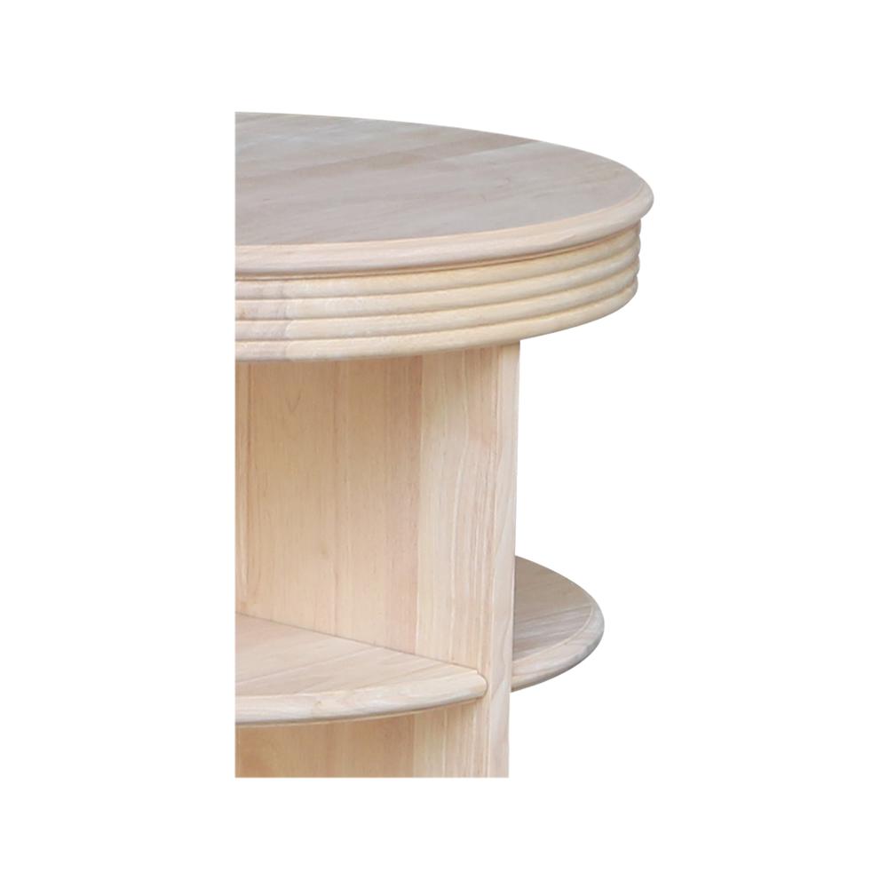 Library Round End Table, Unfinished. Picture 5