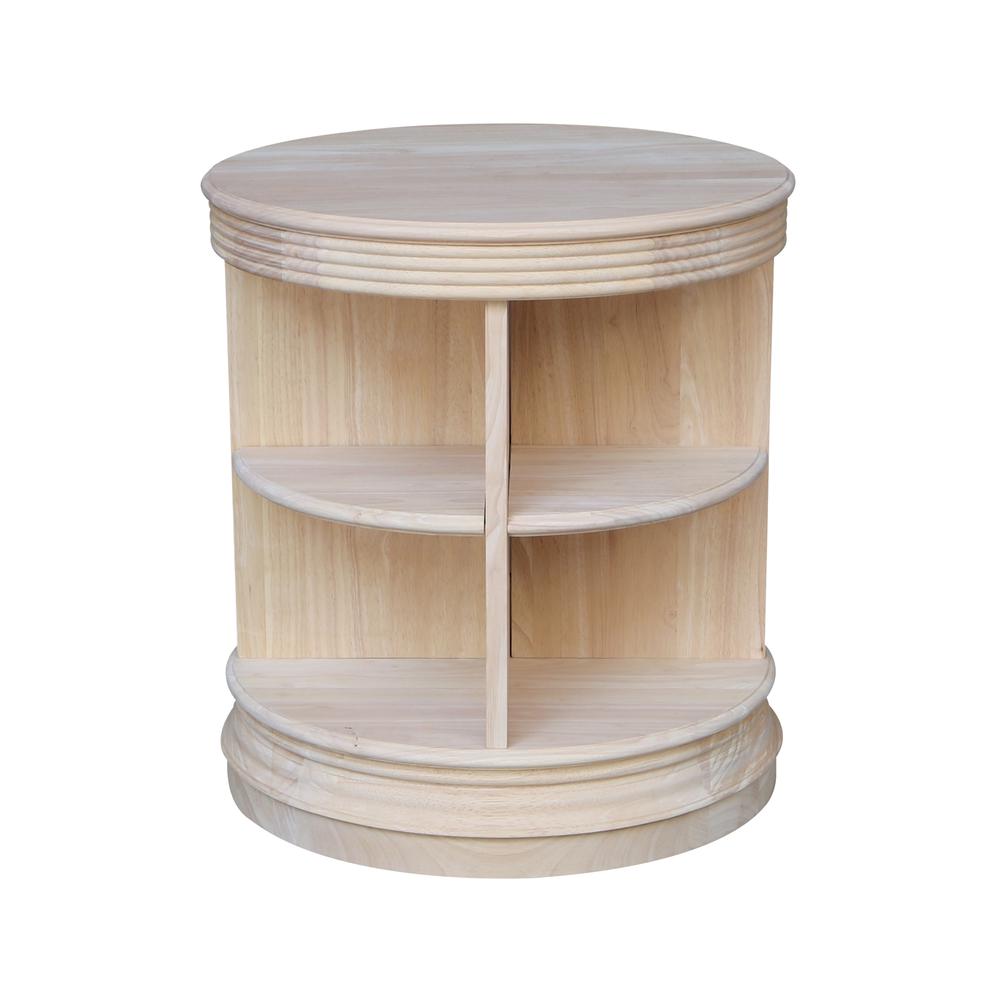 Library Round End Table, Unfinished. Picture 2