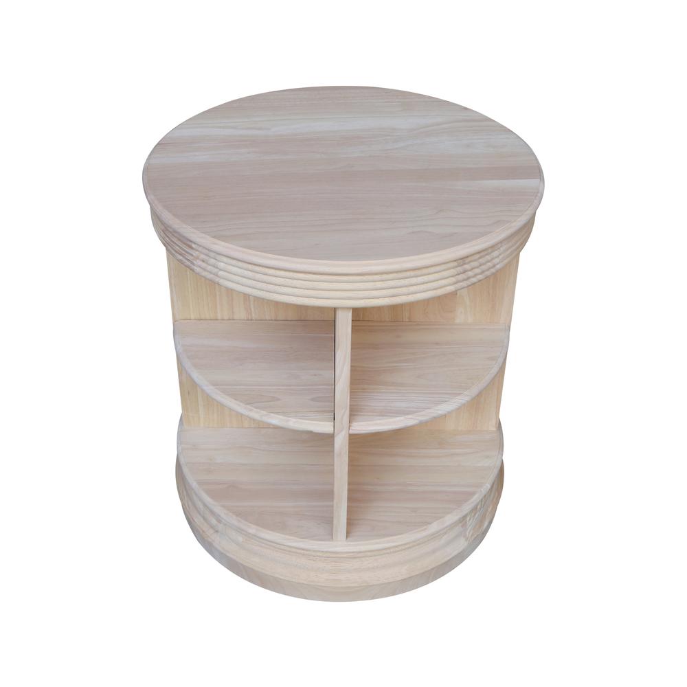 Library Round End Table, Unfinished. Picture 6