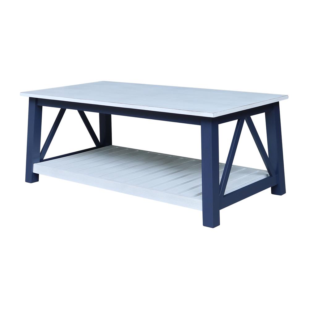 Surrey Coffee Table, Blue/antiqued chalk. Picture 1