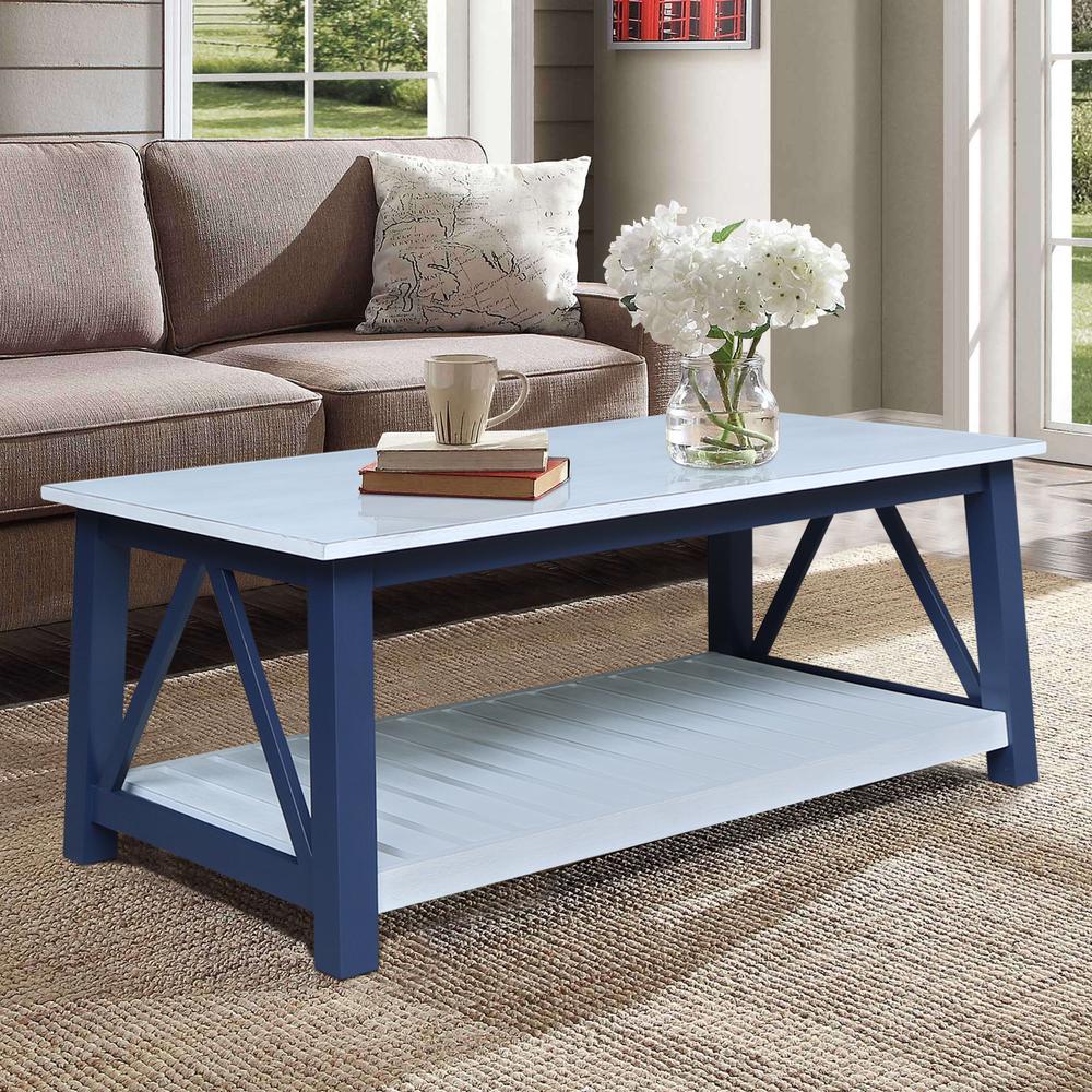 Surrey Coffee Table, Blue/antiqued chalk. Picture 2