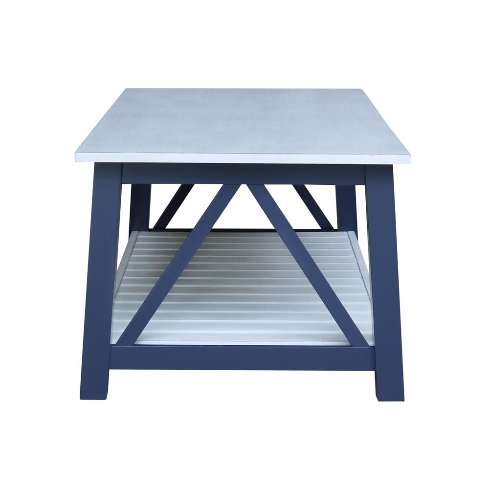 Surrey Coffee Table, Blue/antiqued chalk. Picture 5