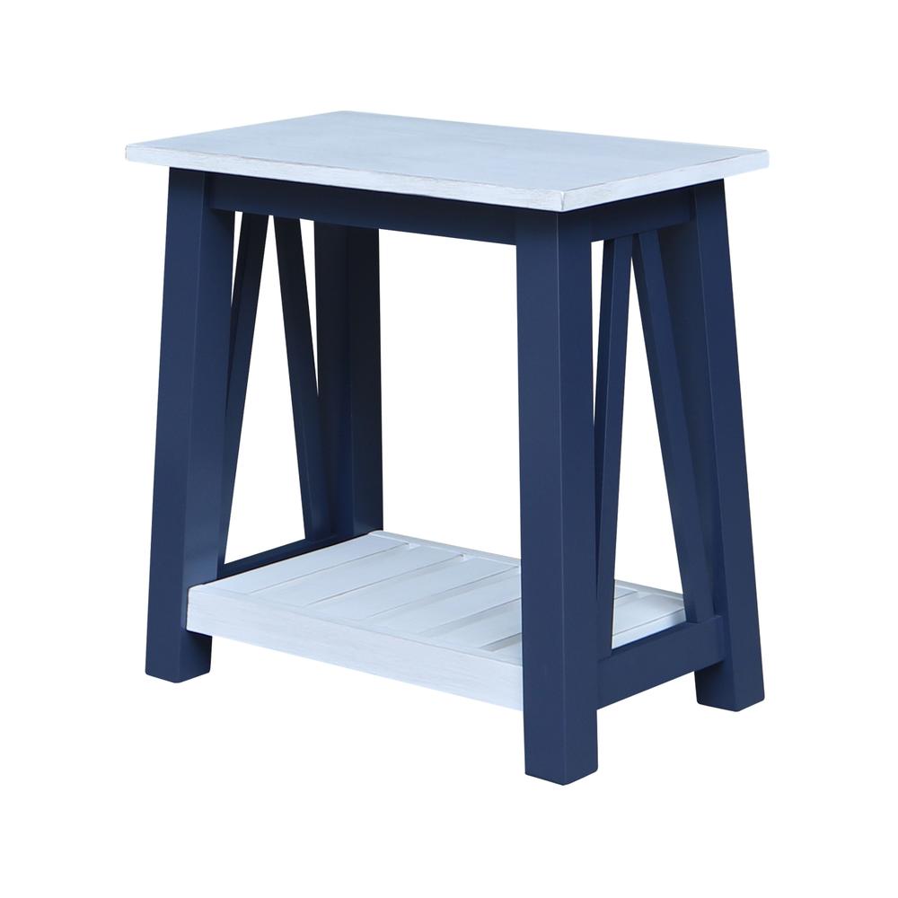 Surrey Side Table, Blue/antiqued chalk. Picture 1