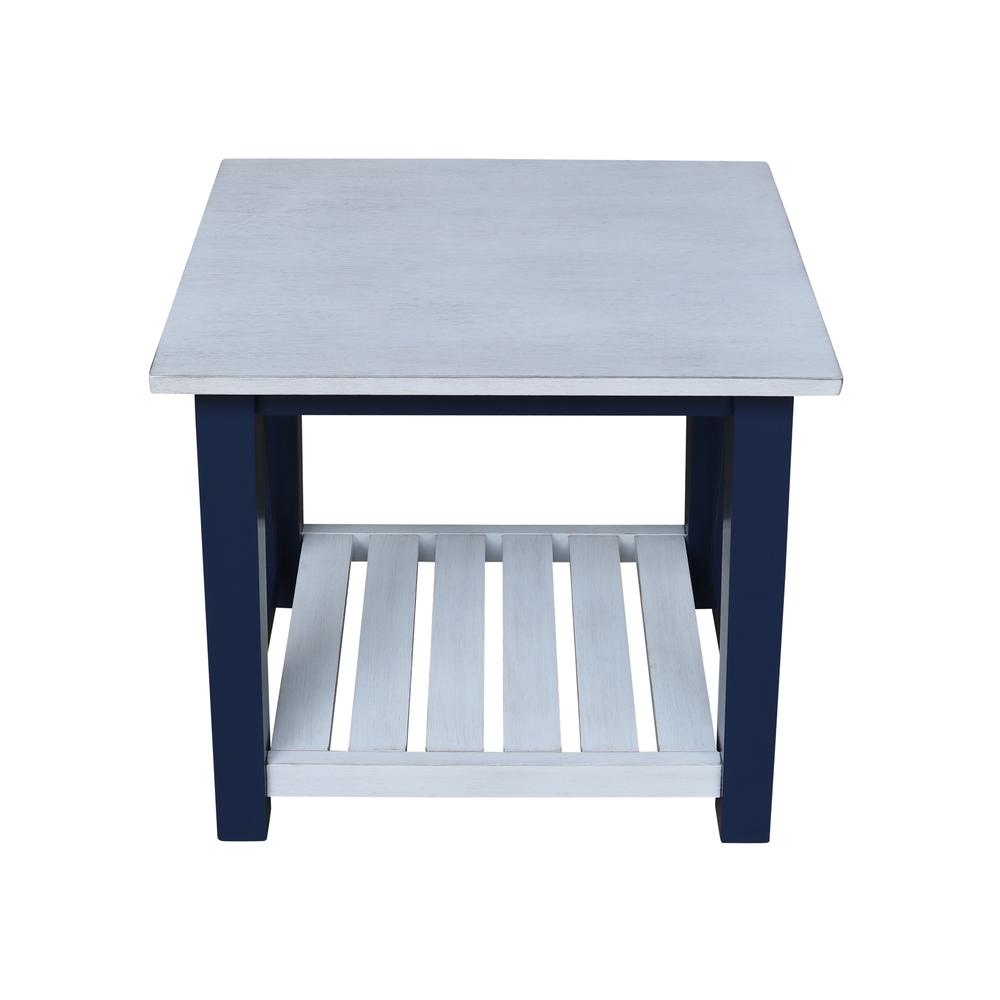 Surrey End Table, Blue/antiqued chalk. Picture 6