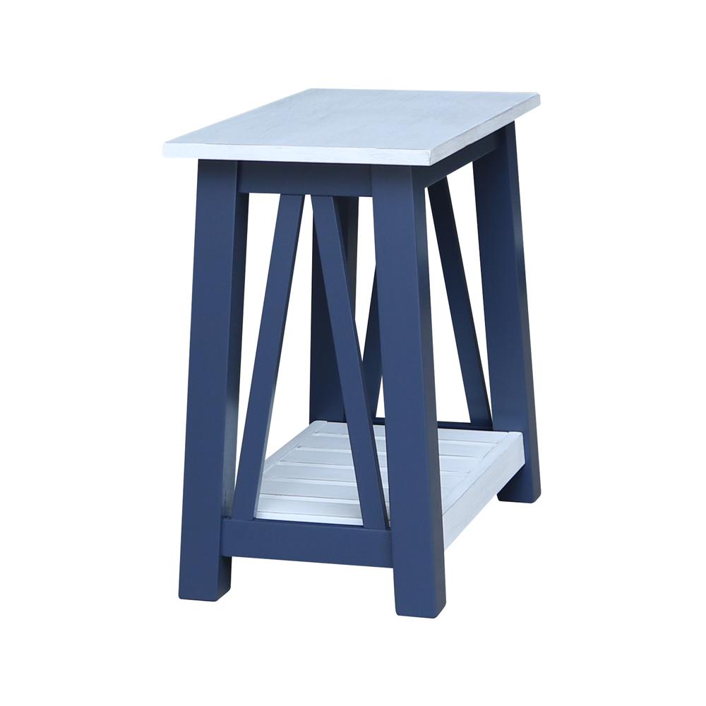 Surrey Side Table, Blue/antiqued chalk. Picture 4