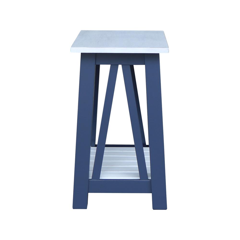Surrey Side Table, Blue/antiqued chalk. Picture 5