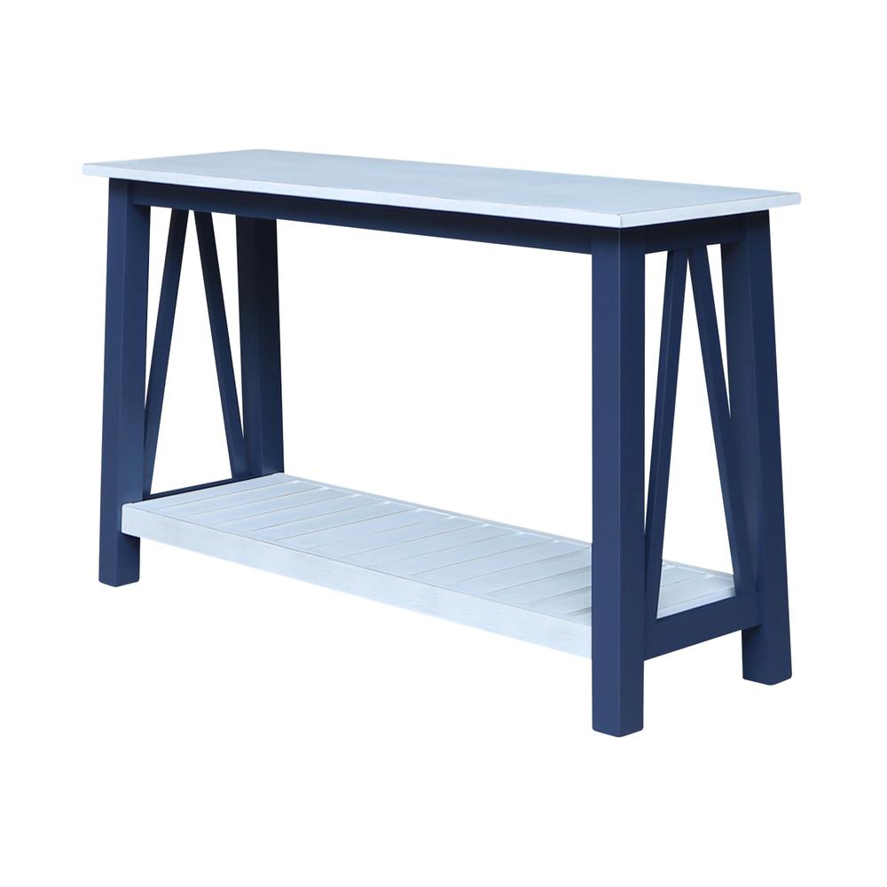 Surrey Console/Sofa Table, Blue/antiqued chalk. Picture 1