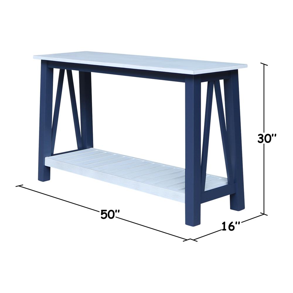 Surrey Console/Sofa Table, Blue/antiqued chalk. Picture 8