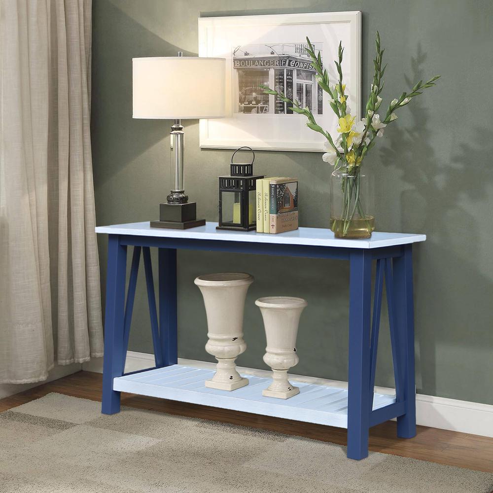 Surrey Console/Sofa Table, Blue/antiqued chalk. Picture 2