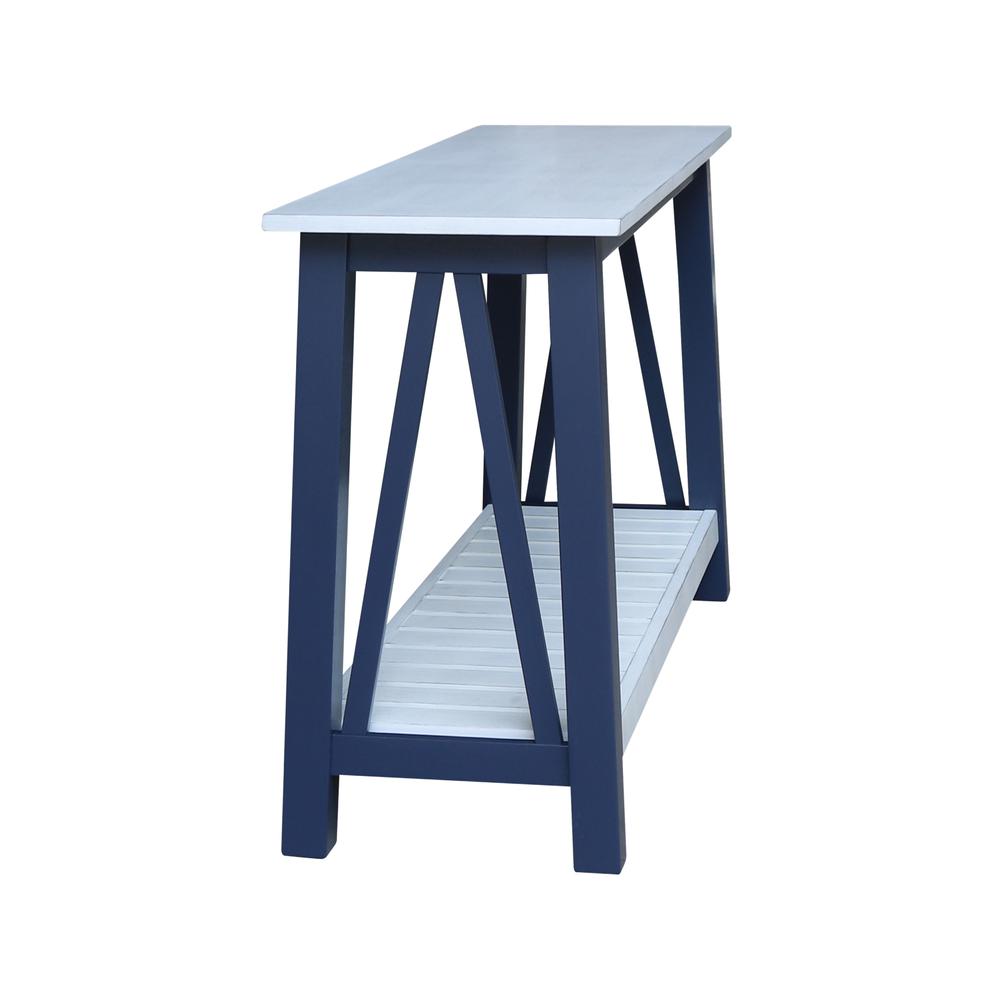Surrey Console/Sofa Table, Blue/antiqued chalk. Picture 4
