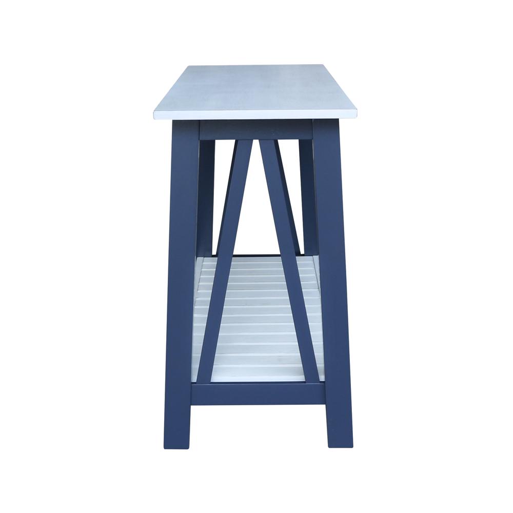 Surrey Console/Sofa Table, Blue/antiqued chalk. Picture 5