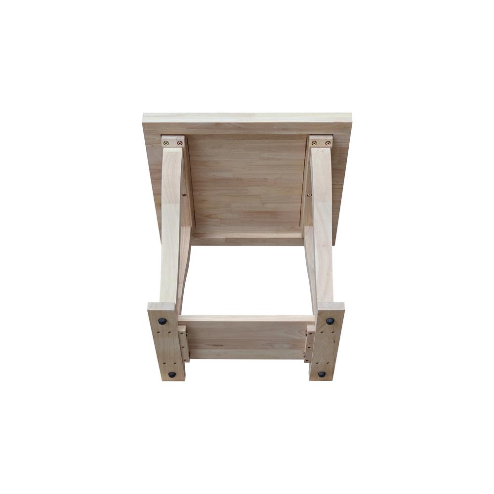 LaCasa Solid Wood End Table - Unfinished. Picture 5