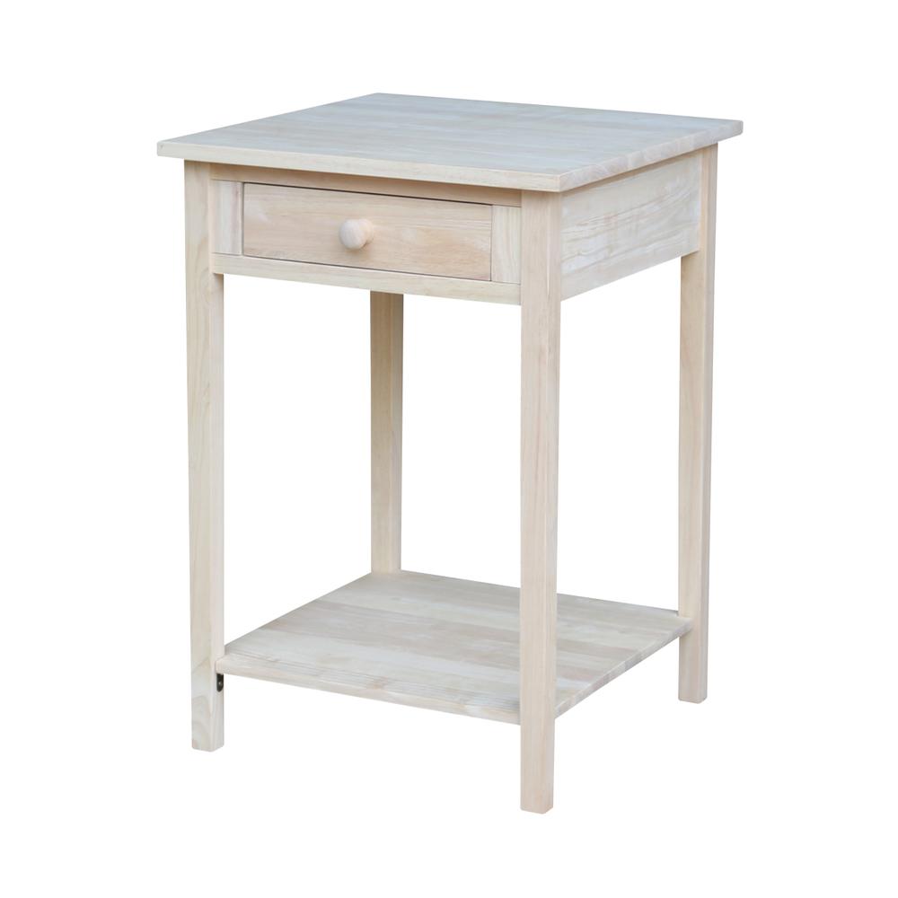 Hampton Bedside Table, Unfinished. Picture 10
