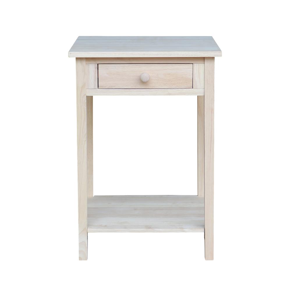 Hampton Bedside Table, Unfinished. Picture 3