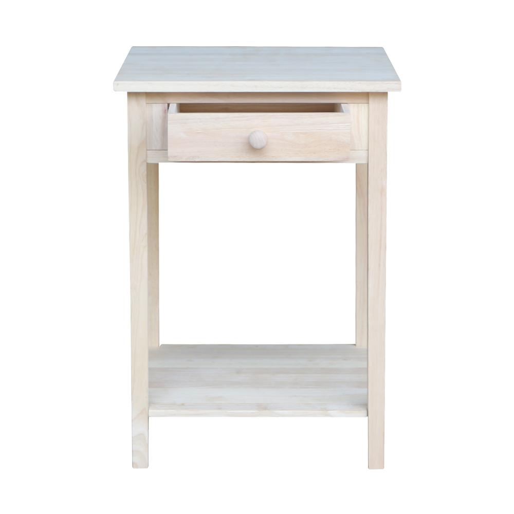 Hampton Bedside Table, Unfinished. Picture 2