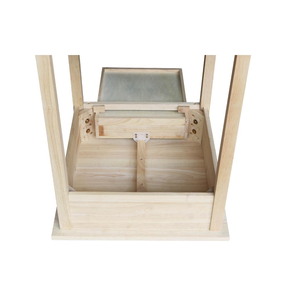 Hampton Bedside Table, Unfinished. Picture 4