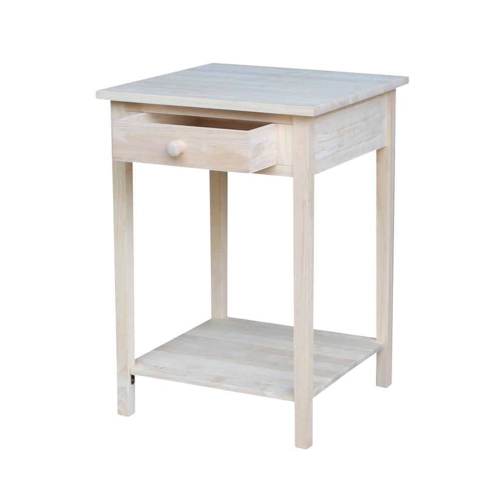 Hampton Bedside Table, Unfinished. Picture 5