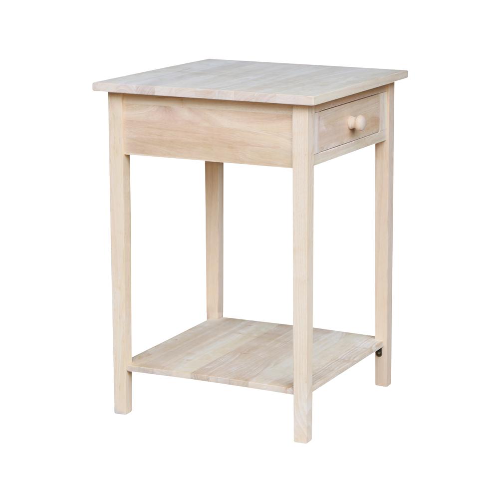 Hampton Bedside Table, Unfinished. Picture 7