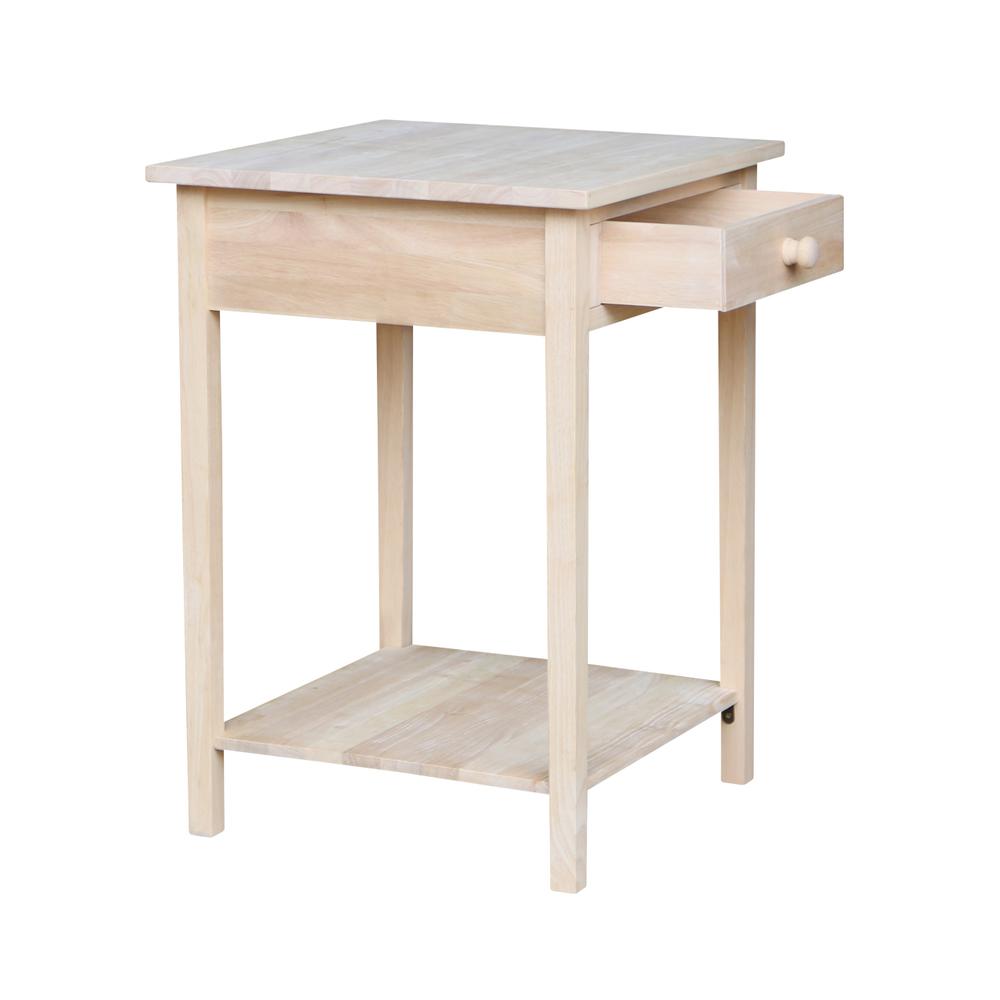 Hampton Bedside Table, Unfinished. Picture 6