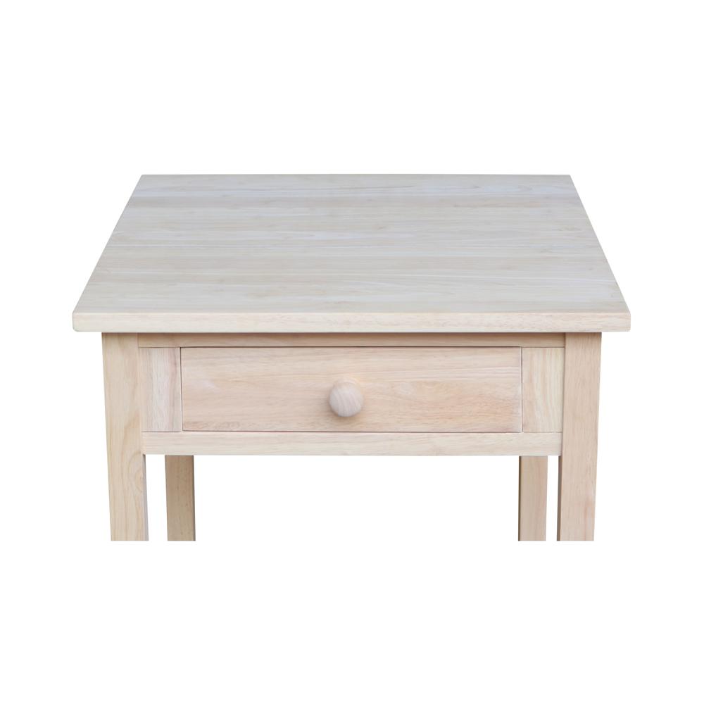 Hampton Bedside Table, Unfinished. Picture 9