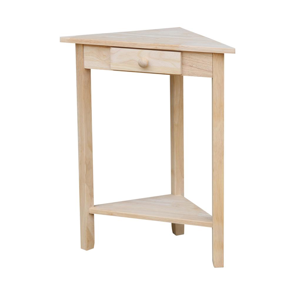 Corner Accent Table , Unfinished. Picture 8