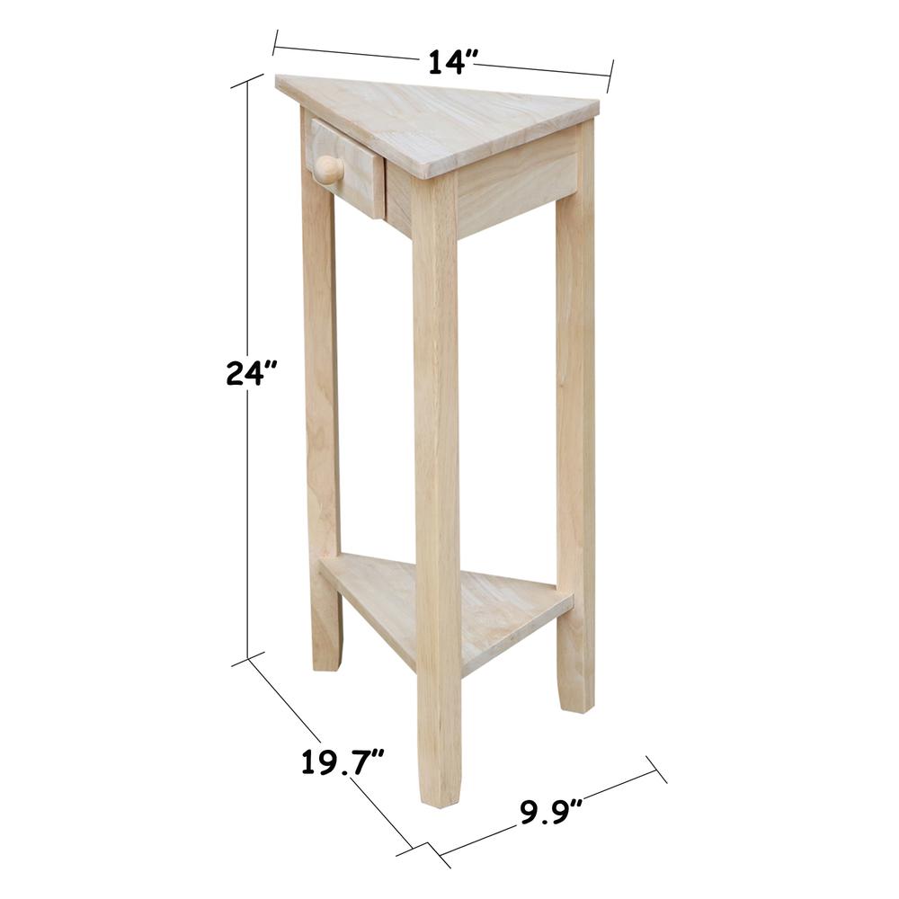 Corner Accent Table , Unfinished. Picture 2