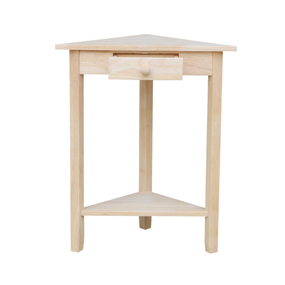 Corner Accent Table , Unfinished. Picture 3