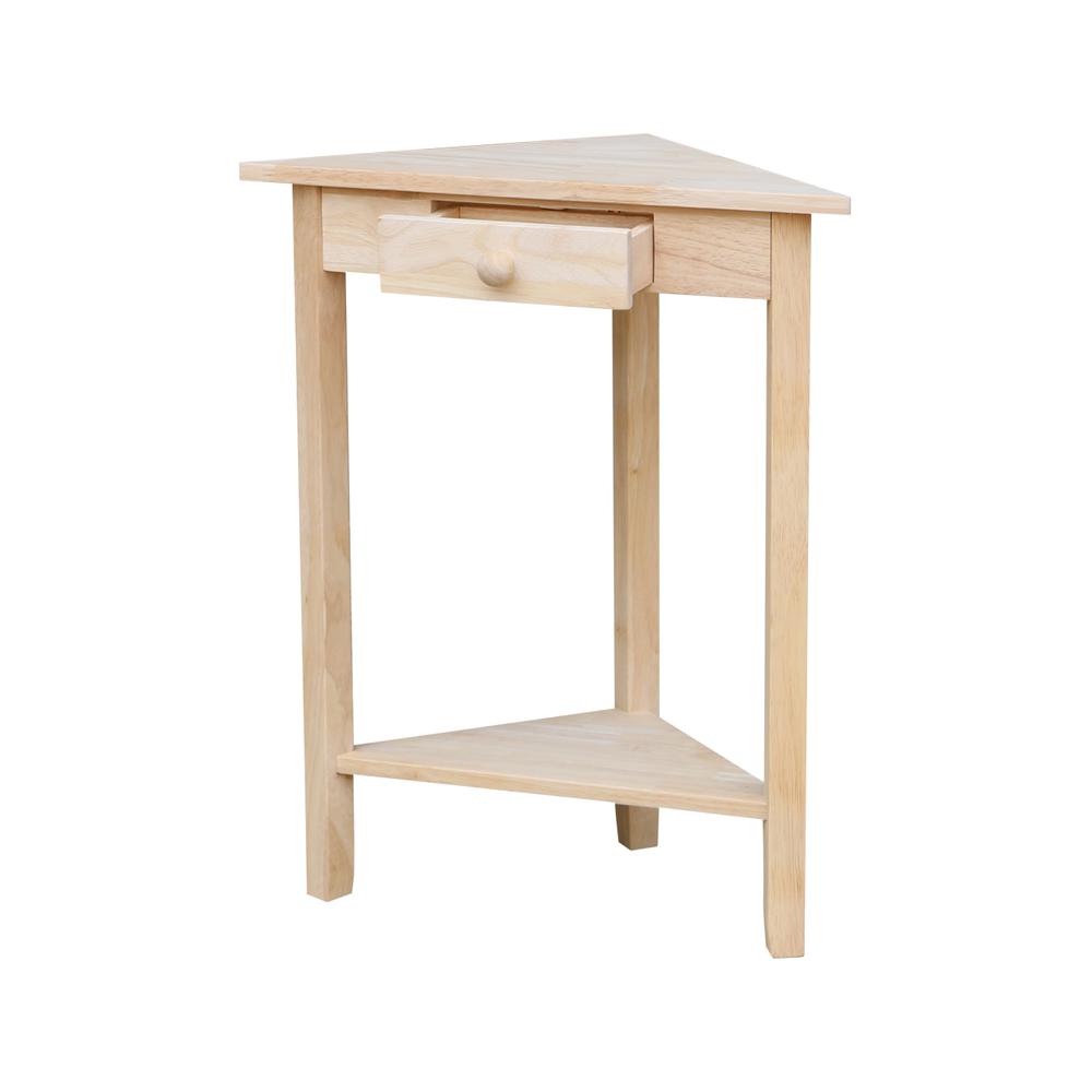 Corner Accent Table , Unfinished. Picture 4