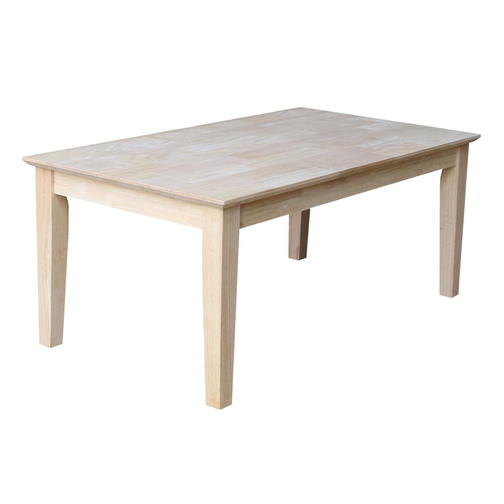 Shaker Coffee Table - Tall, Unfinished. Picture 2