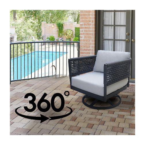 Outdoor 2 Piece Woven Abaca Rope Patio Furniture Set. Picture 4