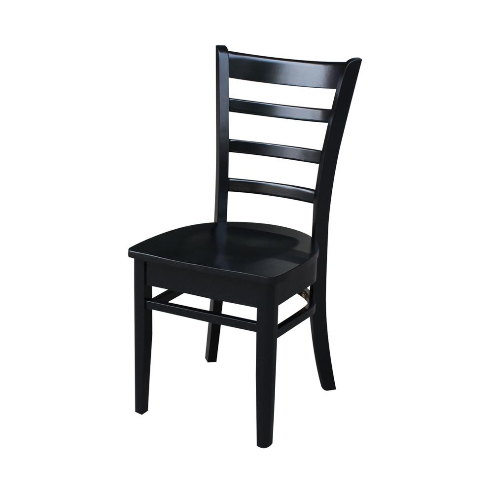 Set of Two Emily Side Chairs, Black. Picture 3