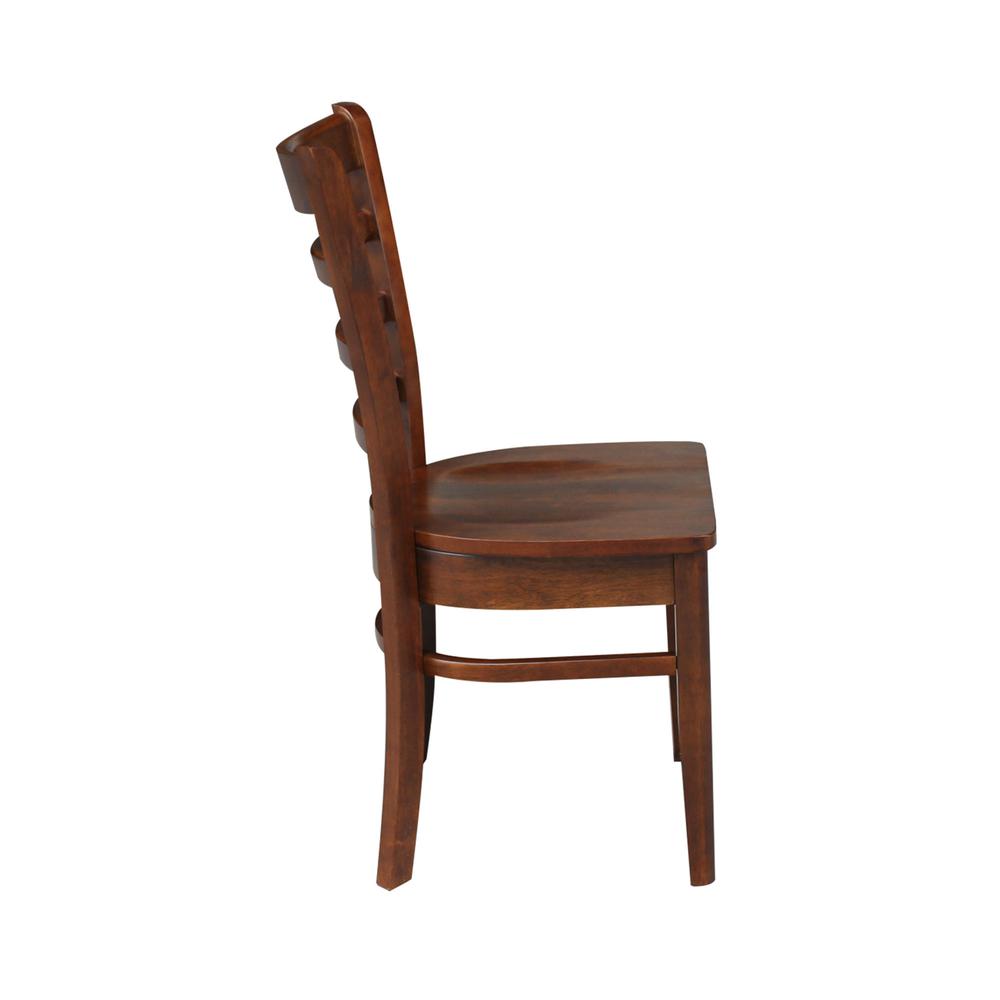 Set of Two Emily Side Chairs, Espresso. Picture 4