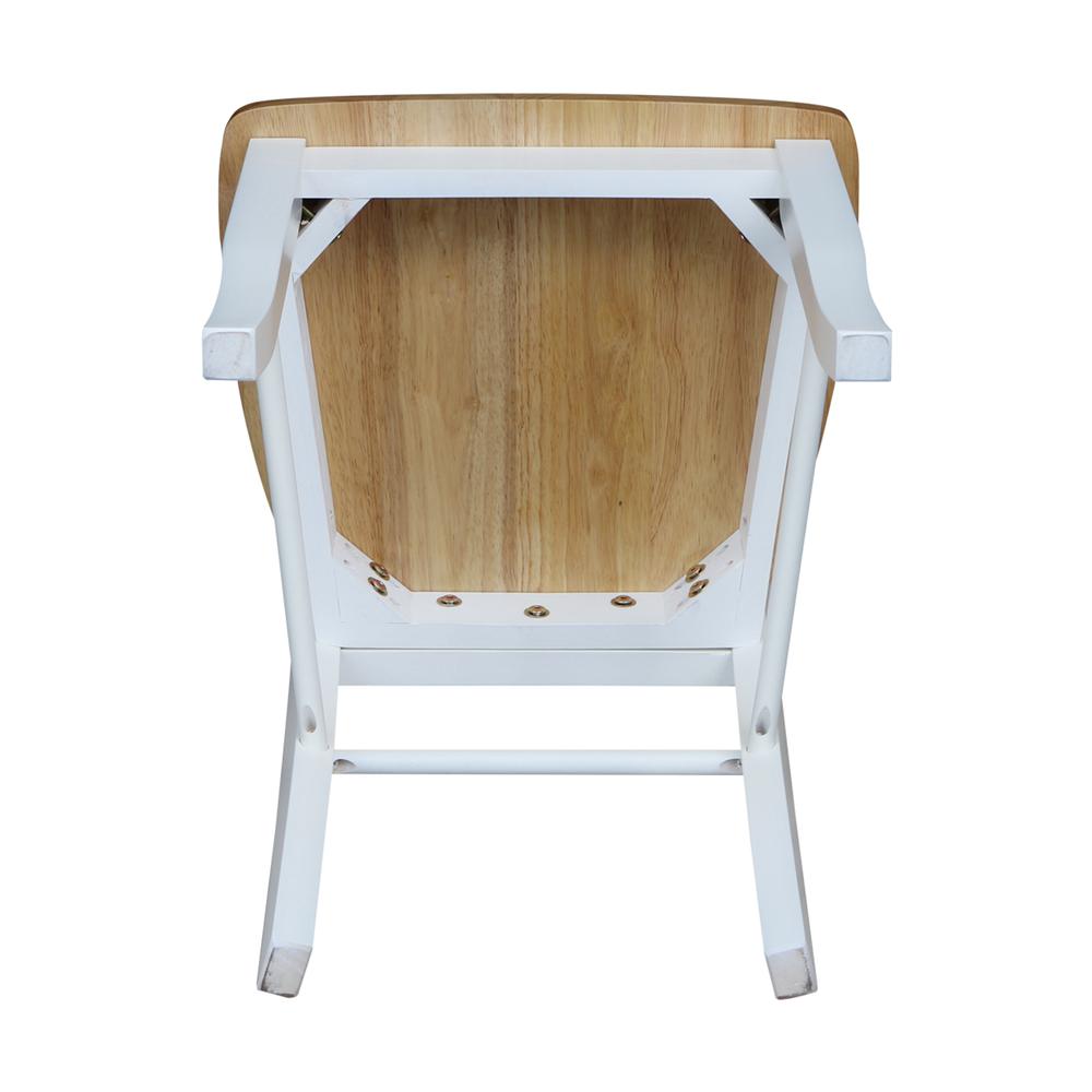 Set of Two Madrid Ladderback Chairs, White / Natural. Picture 3