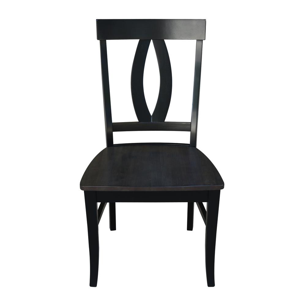 Set of Two Cosmo Chairs, Coal-Black/washed black. Picture 4