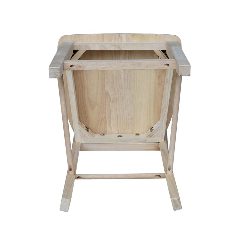 Madrid Counter height Stool - 24" Seat Height, Unfinished. Picture 4