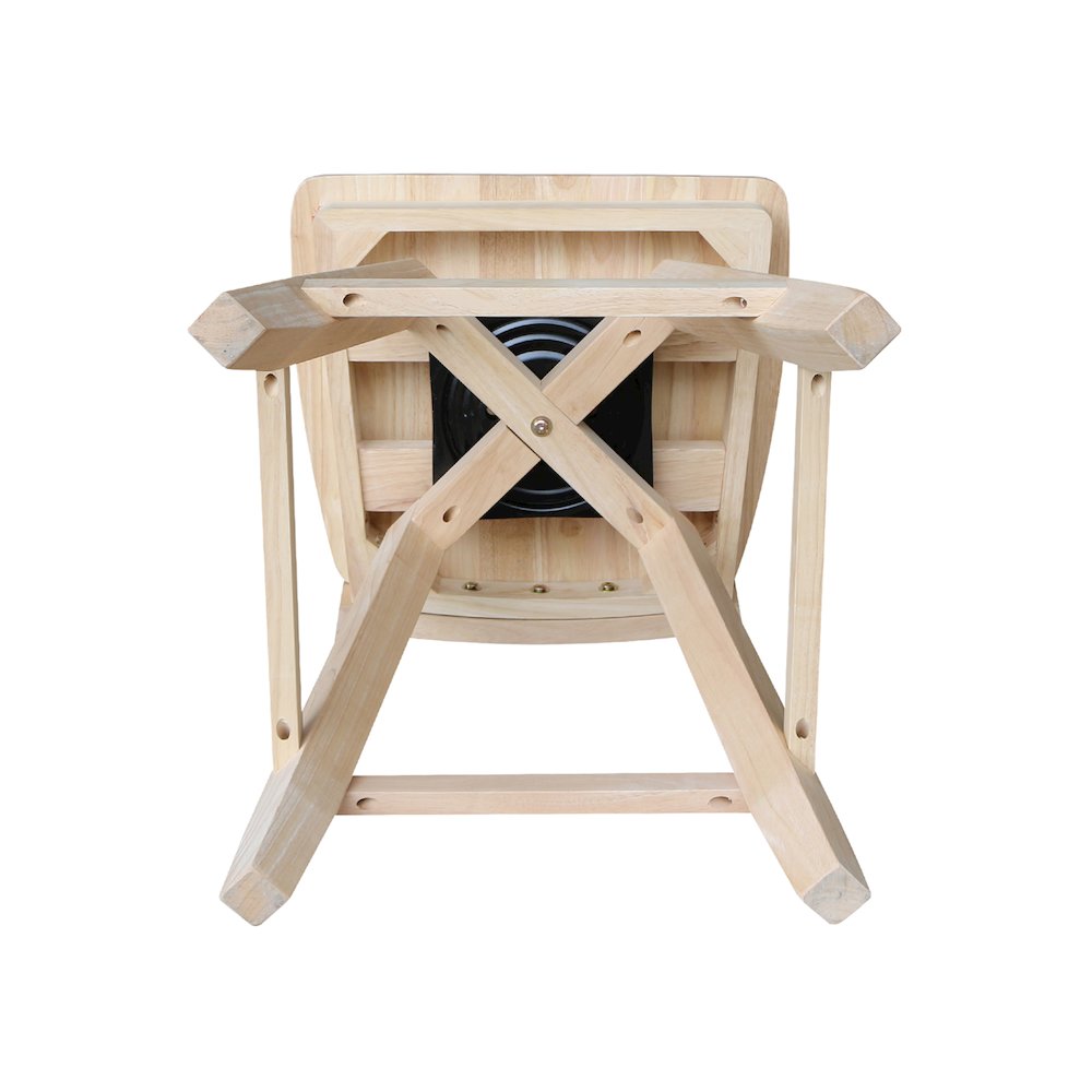 Solid Wood Tall Accent Table with Iron Legs and Four Stools. Picture 8