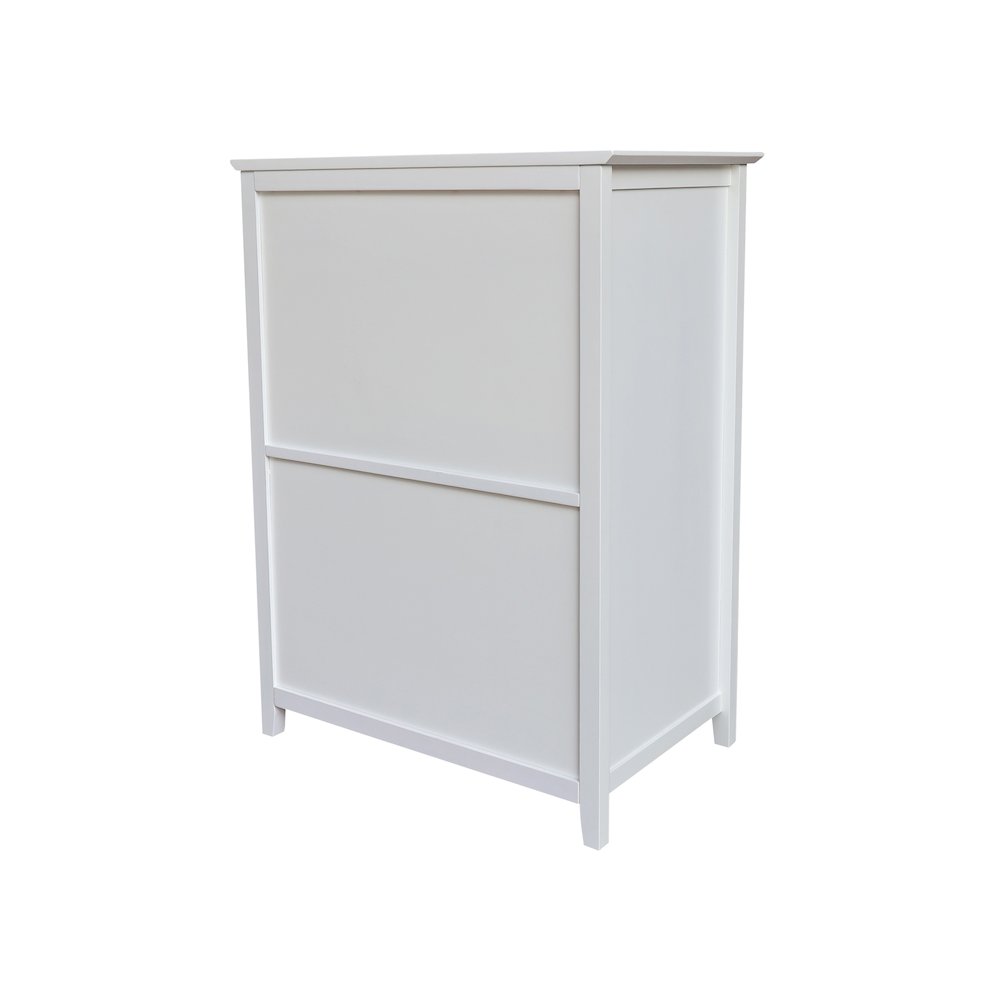 Solid Wood Bedroom Dresser/Chest with 4 Drawers, White. Picture 4