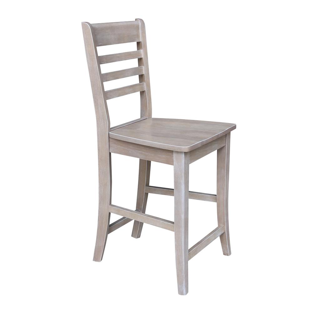Cosmo Counter height Stool - 24" Seat Height , Washed Gray Taupe. Picture 3