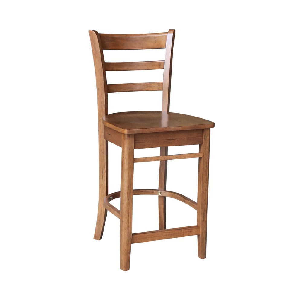 36" Round Top Pedestal Table with 2 Emily Counter Height Stools - 3 Piece Set. Picture 4