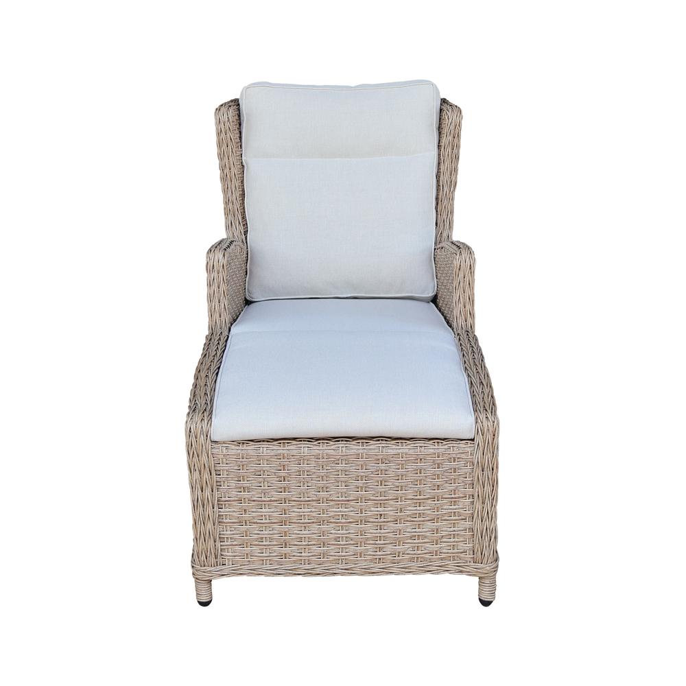 Outdoor Wicker Patio Lounge Chair with Cushion. Picture 3