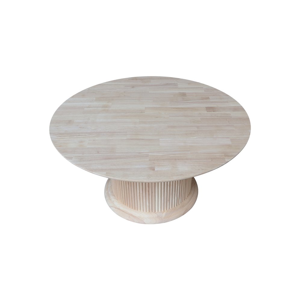Haven Solid Wood Round Coffee Table. Picture 5