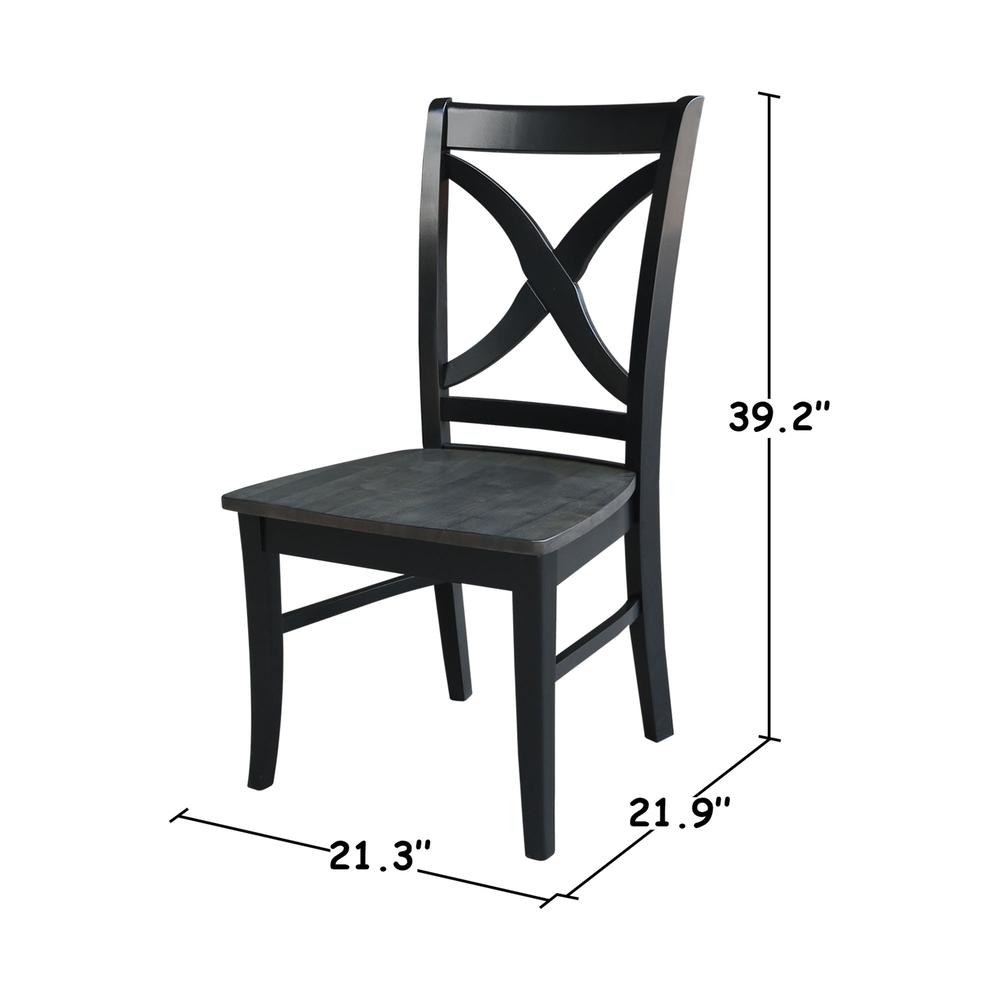 Set of Two Cosmo Chairs, Coal-Black/washed black. Picture 7