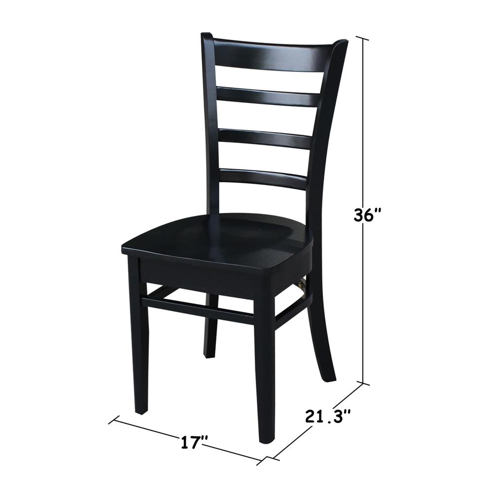 Set of Two Emily Side Chairs, Black. Picture 10