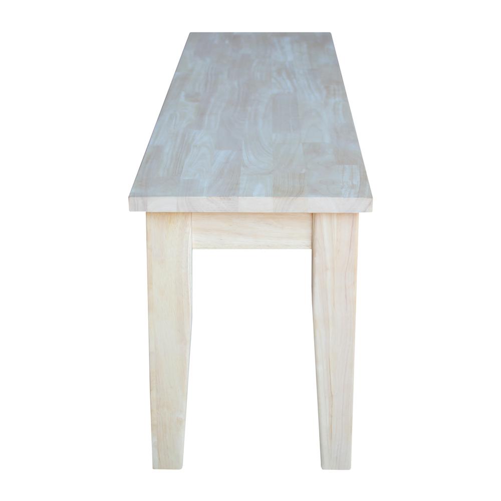 Shaker Style Bench, Unfinished. Picture 4