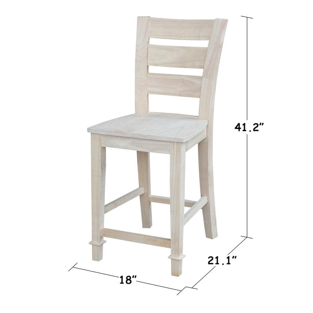 Solid Wood Tall Accent Table with Iron Legs and Four Stools. Picture 8