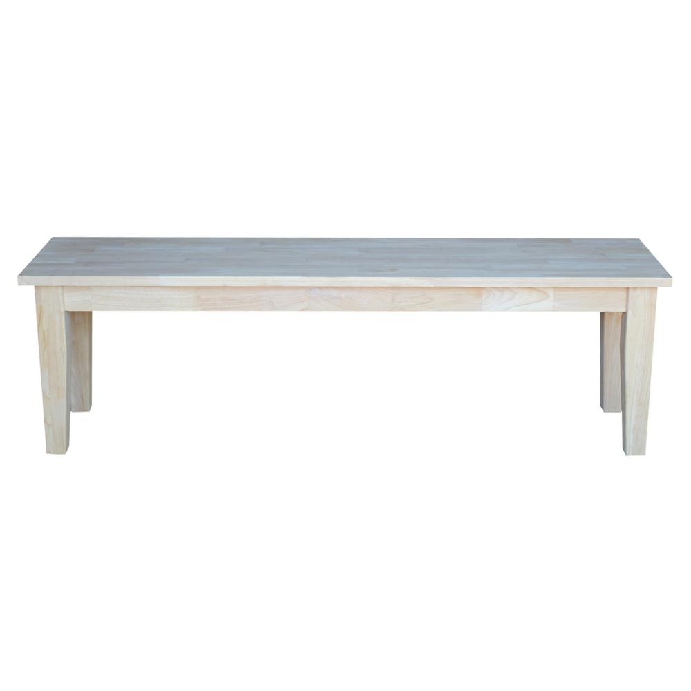 Shaker Style Bench, Unfinished. Picture 3