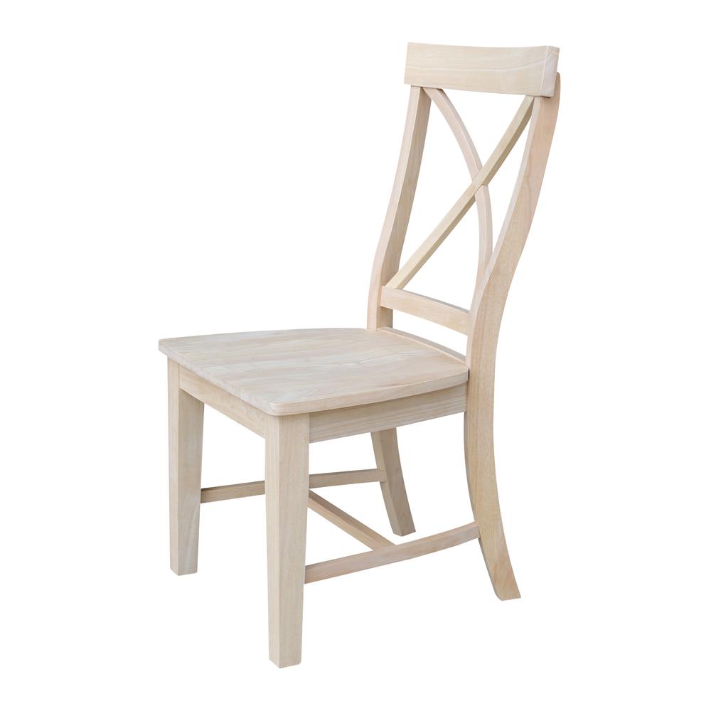 Set of Two Creekside X-Back Chairs, Unfinished. Picture 5