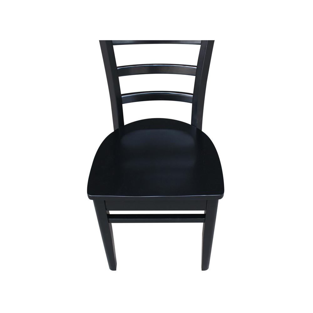 Set of Two Emily Side Chairs, Black. Picture 8